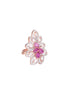 Rose Gold plated Multi AD studded handcrafted adjustable Ring for Women & Girls