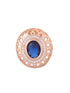 Royal Sapphire Studs Rose gold plated AD handcrafted tops Blue small earrings