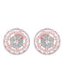 Stunning Pastel Blue Studs Amercan Diamond Studded Rose Gold plated Small Earrings
