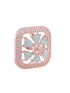 Sqaure Sleek Turquoise studs light blue AD studded rose gold plated small earrings
