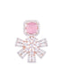 Exquisite Rose Quartz Floral design pink earrings Rose gold plated AD studded