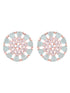 Subtle Light blue tops Turquoise studs AD handcrafted rose gold plated earrings