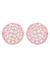 Subtle Light pink tops Rose Quatz studs AD handcrafted rose gold plated earrings