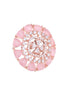 Subtle Light pink tops Rose Quatz studs AD handcrafted rose gold plated earrings