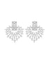 White Rhodium plated AD Heart studded handcrafted Heart shaped Earring for Women and Girls