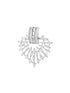 White Rhodium plated AD Heart studded handcrafted Heart shaped Earring for Women and Girls