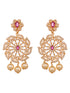 Gold Plated Multi AD Studded & Pearl Beaded traditional Pendant Jewellery Set
