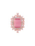 Rose Gold Plated Pink AD Studded Designer Adjustable Finger Ring