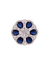 Silver Rhodium Blue AD Studded Adjustable Finger Ring