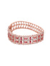 Rose Gold Plated Red AD Studded Bangle Bracelet