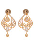 Gold Plated White AD studded handcrafted Stud Earrings