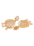 Gold Plated White AD studded handcrafted Chandballi Earrings