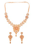 Gold Plated Designer Necklace Gold Pearl drops Earrings Set
