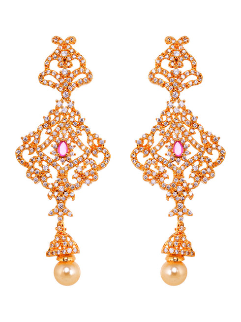 Gold Plated Traditional Multi Necklace Earrings