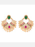 Gold Plated Multi AD & Pearl studded traditional Pandant Earrings Set