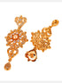 Gold Plated Designer Necklace Gold Pearl drops Earrings Set