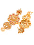 Gold Plated Red AD studded Floral Pendant Necklace Earrings Set