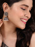 Silver Oxidised Filigree Dome Shaped Jhumka Earrings