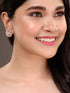 Rose Gold Plated Pink AD Studded Studs Earring