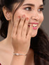 Rose gold Plated White AD Studded Flower Bracelet