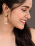 Gold Plated Polki Pearl Beaded Light Weight Jhumki Earrings