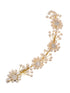 Gold Toned White Pearl Embellished Tiara For Girls & women