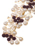 GolD Toned Red & White Pearl Beaded Tiara for Girls & Women