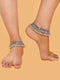 Set Of 2 Oxidised Silver Plated Payal Anklet