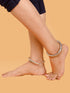 Set Of 2 Oxidised Silver Plated Payal Anklet
