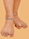 Set Of 2 Oxidised Silver Plated Payal Anklet