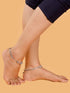Set Of 2 Oxidised Silver Plated Payal Anklet