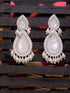 White Contemporary Drop Earrings