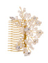 Gold Toned & Pearl Embellished Comb Pin for Girls & Women