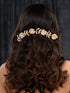 Gold Toned White Pearl Embellished Tiara For Girls & women