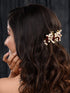 GolD Toned Red & White Pearl Beaded Tiara for Girls & Women