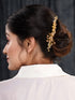 Gold Toned Crystal Embellished Comb Pin For Girls & Women