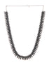 Oxidised Silver Toned Textured Necklace