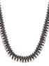 Oxidised Silver Toned Textured Necklace