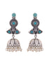 Oxidised Silver Toned Aqua Turquoise Choker Jewellery set