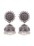 Oxidised Silver Plated Solar Design Necklace Jhumki Jewellery Set