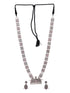 Oxidised Silver Toned Mint Pink Tribal Jewellery Set