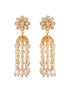 Gold Plated Polki Pearl Beaded Light Weight Jhumki Earrings