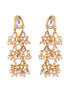 Gold Plated Kundan Pearl Beaded Traditional Dangle Earrings