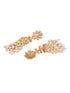 Gold plated polki Pearl Beaded Light Weight Chandelier Earrings