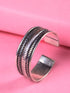 Oxidised Silver Toned Kada Bracelet