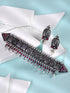 Oxidised Silver Plated Red stone studded Choker Necklace Jewellery Set