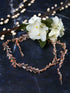 Rose Gold Pearl Studded Hair Styling Tiara
