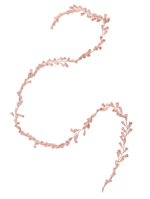 Rose Gold Pearl Studded Hair Styling Tiara