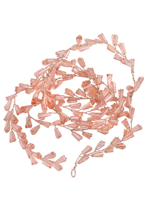 Rose Gold Pearl Studded Hair Styling Tiara