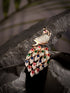 Rose Gold Plated Multi AD studded Peacock Handcrafted Finger Ring